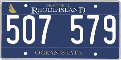 RI license plate 507579