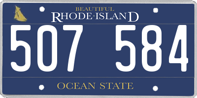 RI license plate 507584