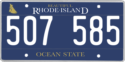 RI license plate 507585