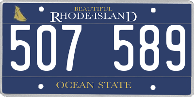 RI license plate 507589