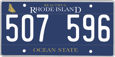 RI license plate 507596