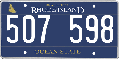 RI license plate 507598