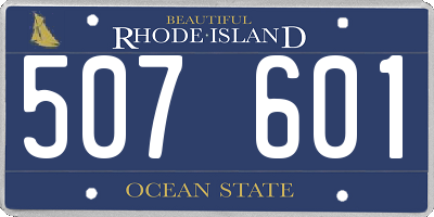 RI license plate 507601