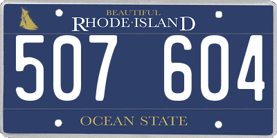 RI license plate 507604
