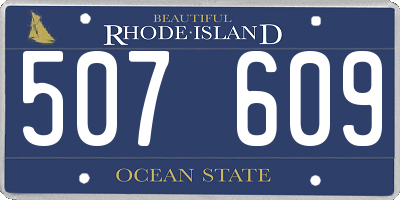 RI license plate 507609