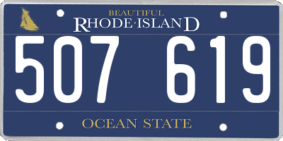 RI license plate 507619