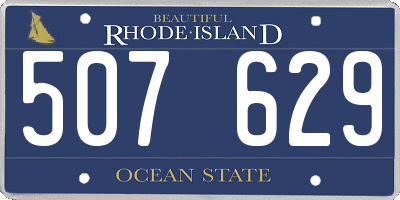 RI license plate 507629