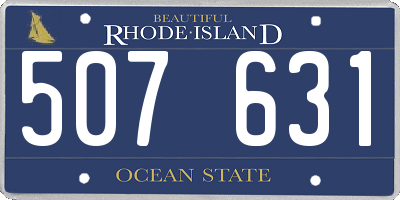 RI license plate 507631
