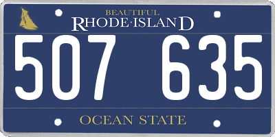 RI license plate 507635