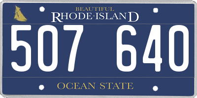 RI license plate 507640