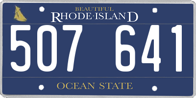 RI license plate 507641