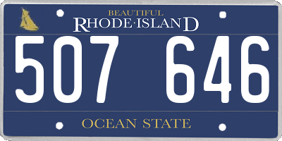 RI license plate 507646
