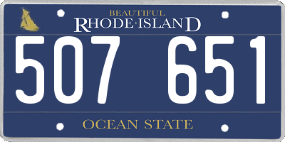 RI license plate 507651