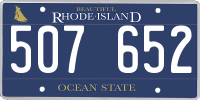 RI license plate 507652