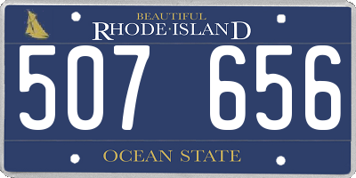 RI license plate 507656