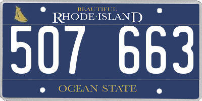 RI license plate 507663