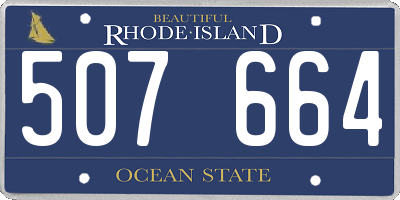 RI license plate 507664