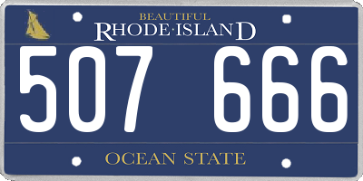 RI license plate 507666
