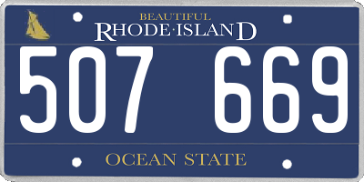 RI license plate 507669