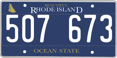 RI license plate 507673