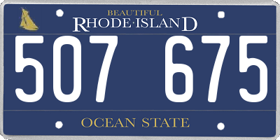RI license plate 507675