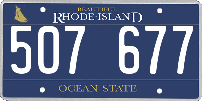 RI license plate 507677