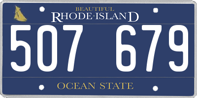 RI license plate 507679