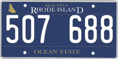 RI license plate 507688