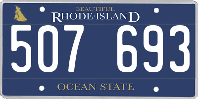 RI license plate 507693