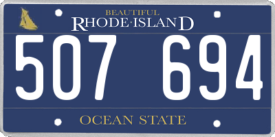 RI license plate 507694