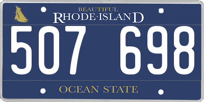 RI license plate 507698