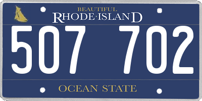 RI license plate 507702