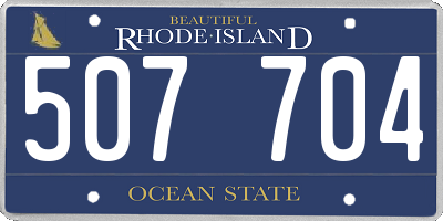 RI license plate 507704