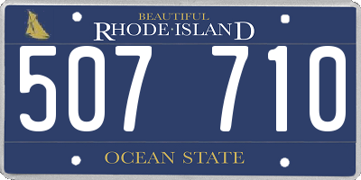 RI license plate 507710