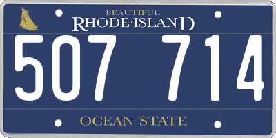 RI license plate 507714