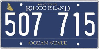 RI license plate 507715