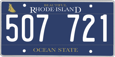 RI license plate 507721