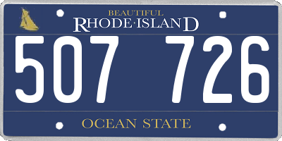 RI license plate 507726