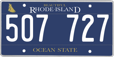 RI license plate 507727