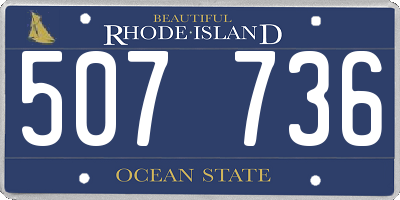 RI license plate 507736
