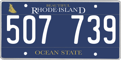 RI license plate 507739