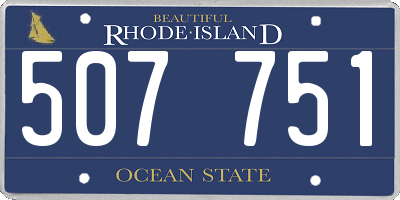 RI license plate 507751