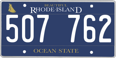 RI license plate 507762