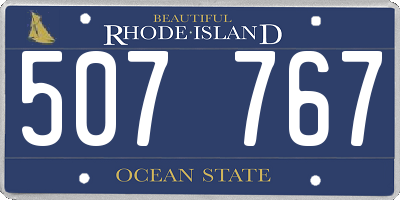 RI license plate 507767