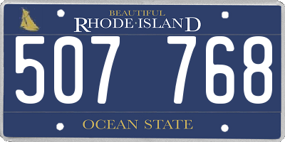 RI license plate 507768