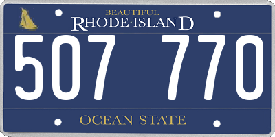 RI license plate 507770