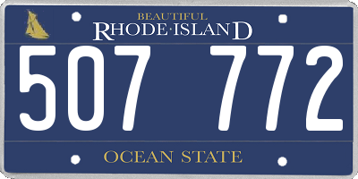 RI license plate 507772