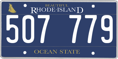 RI license plate 507779