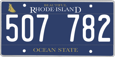 RI license plate 507782