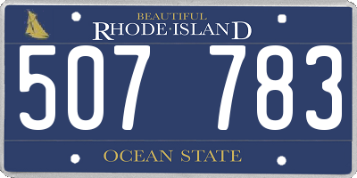 RI license plate 507783
